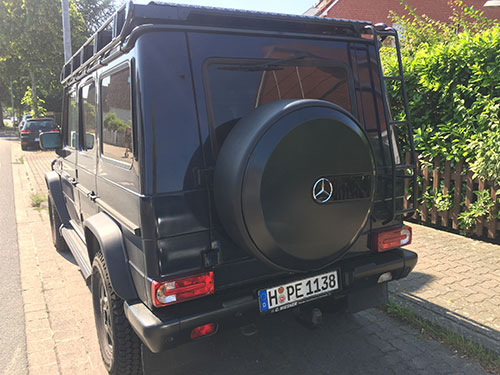 Original Mercedes G-Klasse w463 Reserveradring schwarz