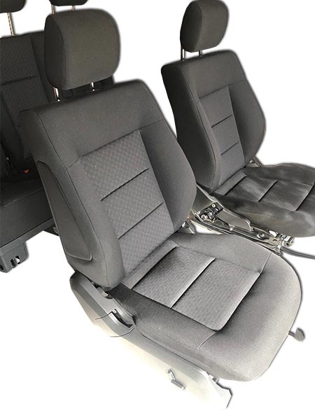 Sitz Mercedes W169 W245 Sitzbezug Sitzfläche Stoff Schwarz Rechts vorne  Original
