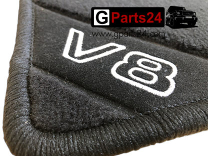 w463 G500 G-Klasse V8 Fußmatten Velours V8-Logo