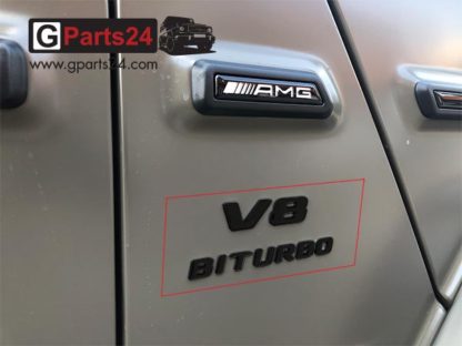 A4638175000 Mercedes G-Klasse AMG Emblem Typkennzeichen V8 Biturbo schwarz