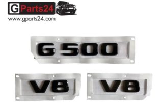 G-Klasse G500 Typkennzeichen schwarz V8 Emblem Nightpaket A4638175900 A4638175700