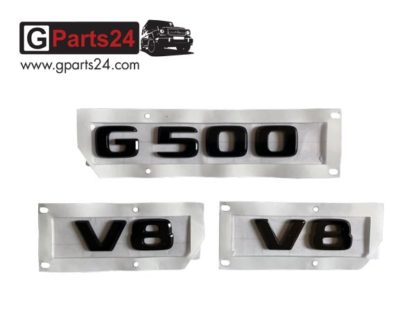 G-Klasse G500 Typkennzeichen schwarz V8 Emblem Nightpaket A4638175900 A4638175700