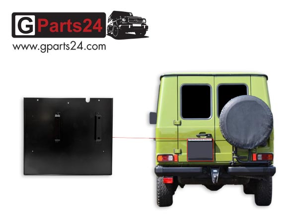 G-Klasse Kennzeichenhalter Flügeltür links Kennzeichenträger Puch 230GE Kanister Kennzeichenschild ÖBH w460 w461 A4618800358