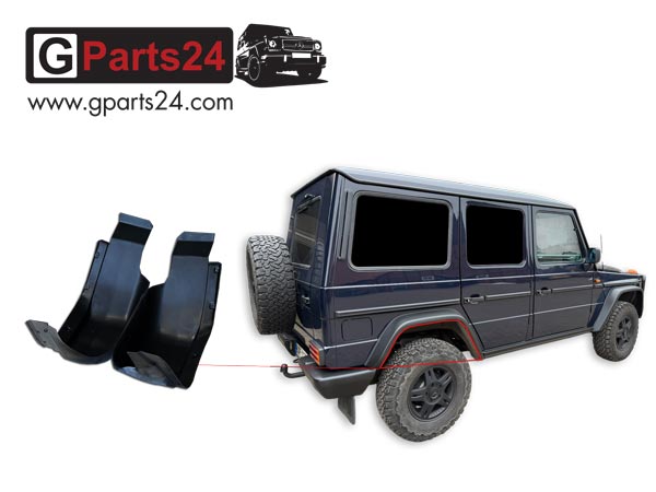 G-Klasse Radhausschalen hinten Nachrüstung Steinschlagschutz Spritzschutz Radhausverkleidung mit Kotflügelverbreiterungen w463 w461 w460 A4636840100 A4636840200