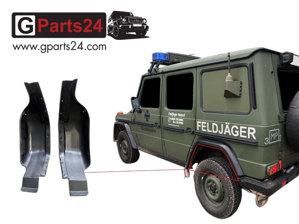 Greenliner Radhausschalen hinten Nachrüstung Steinschlagschutz Spritzschutz Radhausverkleidung G-Klasse mit Kotflügelverbreiterungen w463 w461 w460 A 463 684 01 00 A 463 684 02 00