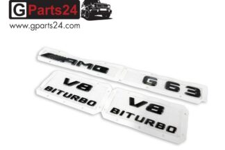 G-Klasse AMG G63 Typkennzeichen Embleme Dark Chrom SET w463a w465 A4658172400 A4658172500 A4658172300